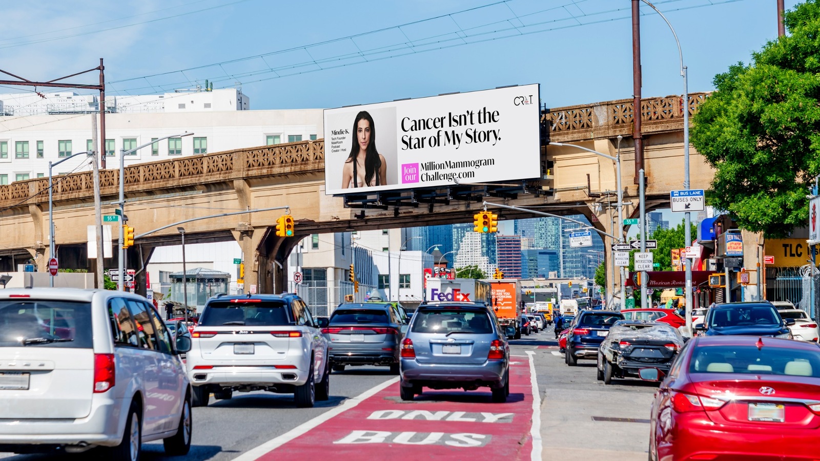 DooH Campaigns: Channel Outdoor And Outfront Join Breast Cancer Awareness Campaign - The Million Mammograms Challenge campaign encourages breast cancer screening through digital out-of-home advertising in New York City (Image: Clear Channel) The Million Mammograms Challenge campaign encourages breast cancer screening through digital out-of-home advertising in New York City (Image: Clear Channel)