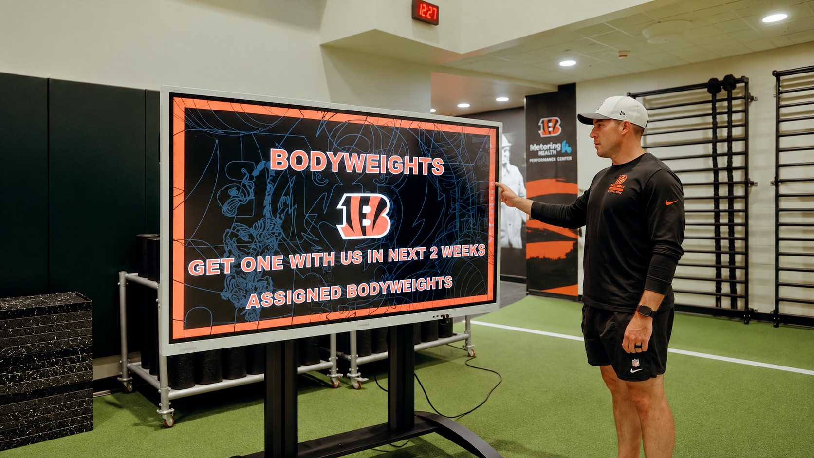 Sports Technology: Samsung Displays Help Cincinnati Bengals Prepare For Game Day - A Cincinnati Bengals staff member uses a Samsung interactive display in the team's training facility, where the technology supports coaching, player development and game-day preparation (Image: Samsung) A Cincinnati Bengals staff member uses a Samsung interactive display in the team's training facility, where the technology supports coaching, player development and game-day preparation (Image: Samsung)