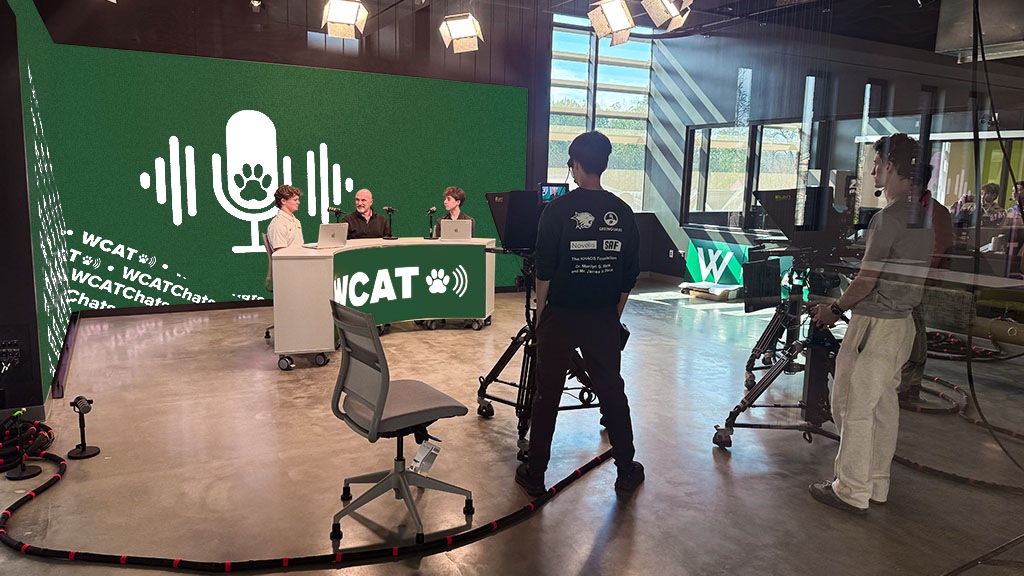 The studio gives Westminster students hands-on experience with television production, from presenting to operating cameras (Image: Westminster Schools)