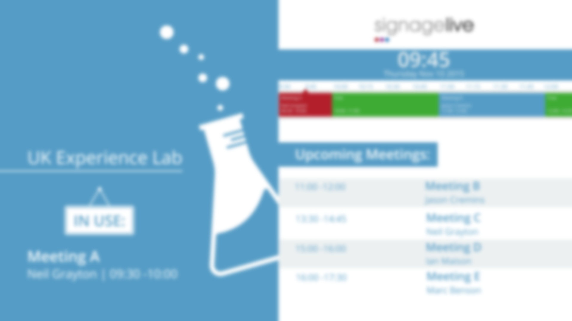 Signagelive Debuts Meeting Room Sign Widget Solution