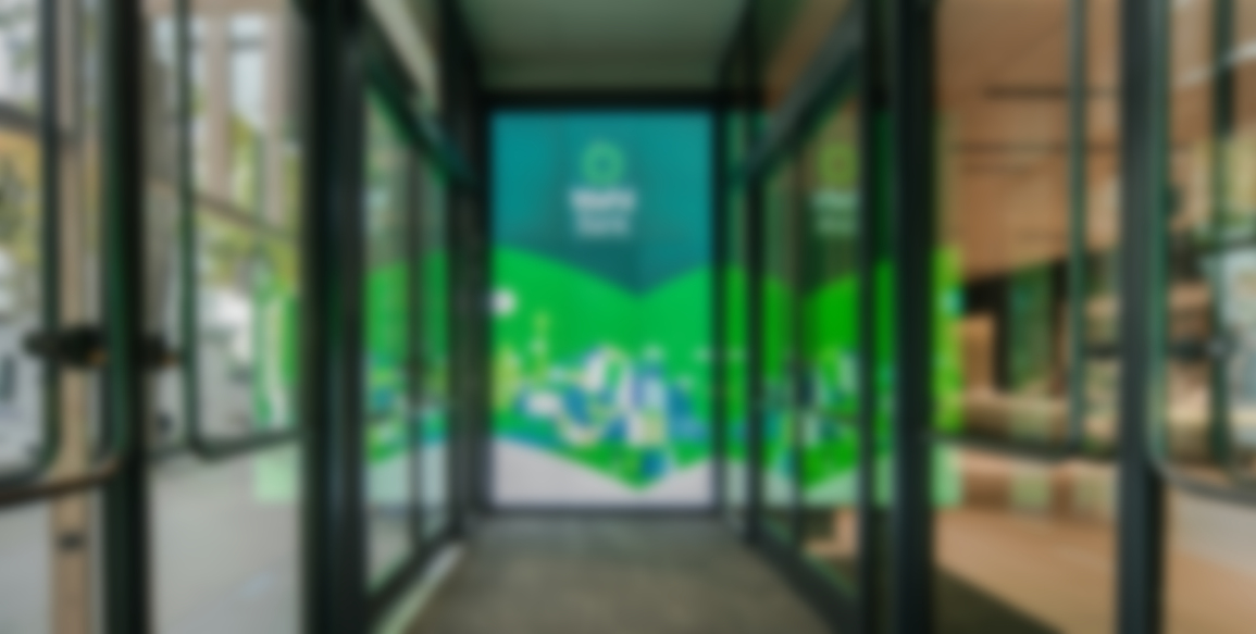 Big LCD Video Wall Greets Customers At Entry To WaFd HQ Branch