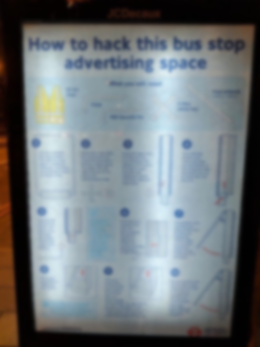 There Are Even Instructions Available For “Hacking” OOH Media Faces - Pic purposefully blurred.