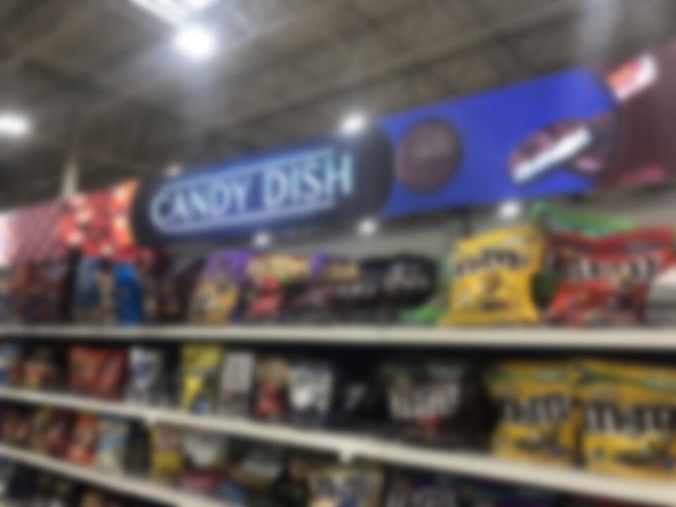 Aisle-Topper LED Ribbons For Hershey In Big Box Retailing