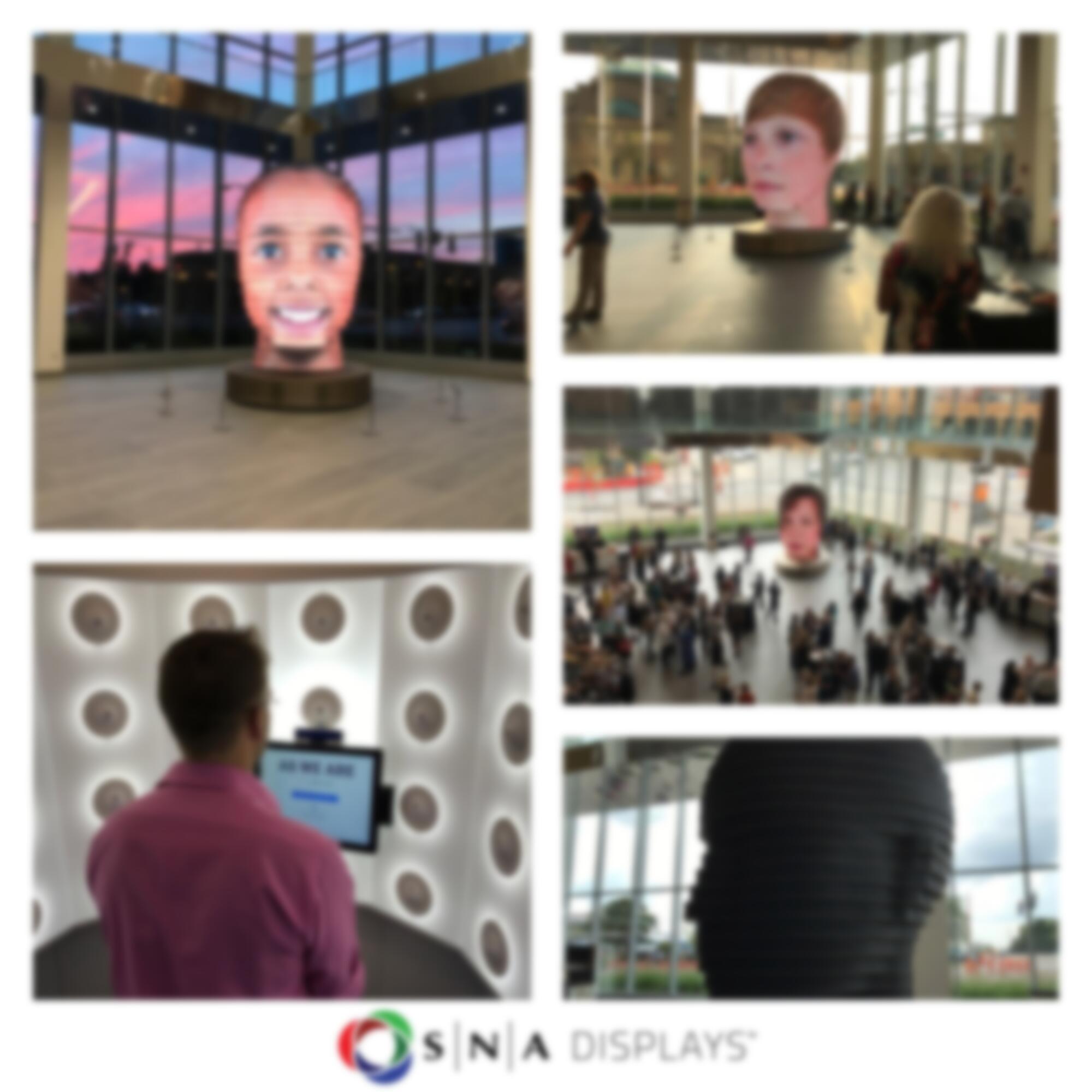 Eyes Open For Giant 14-Foot LED Selfie Head At Columbus, OH Convention Center