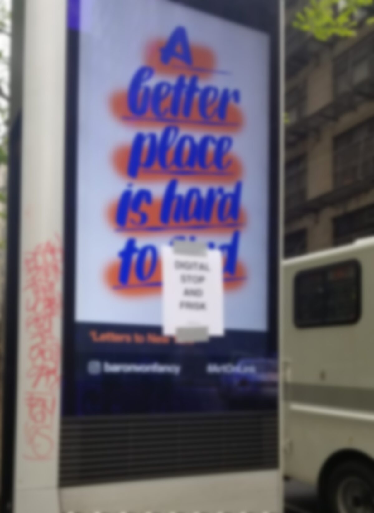 Now NYC Activists Are Duct-Taping Anti-Smart City Messages On LinkNYC DOOH Screens