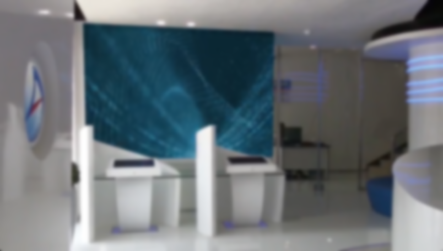 Right-Angle Fine Pitch LED Wall Centerpiece Of Arab National Bank Branch In Riyadh