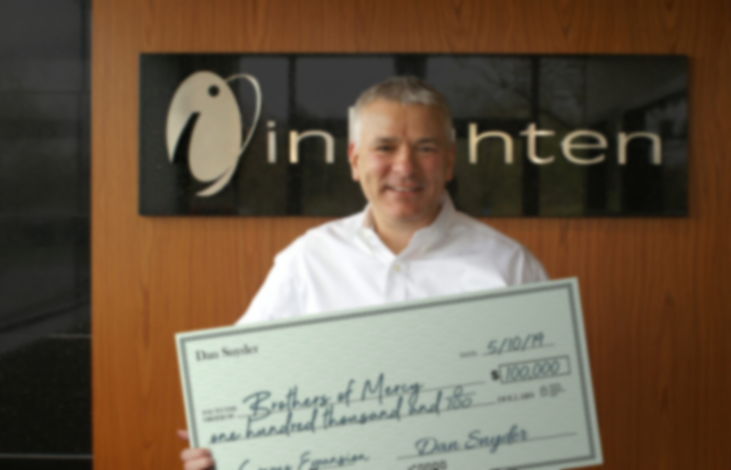 inLighten CEO Snyder Personally Donates $100K To Neighborhood Charity