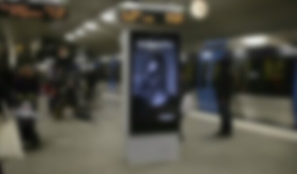 See A Static Poster Model’s Hair Windswept By Passing Subway Cars