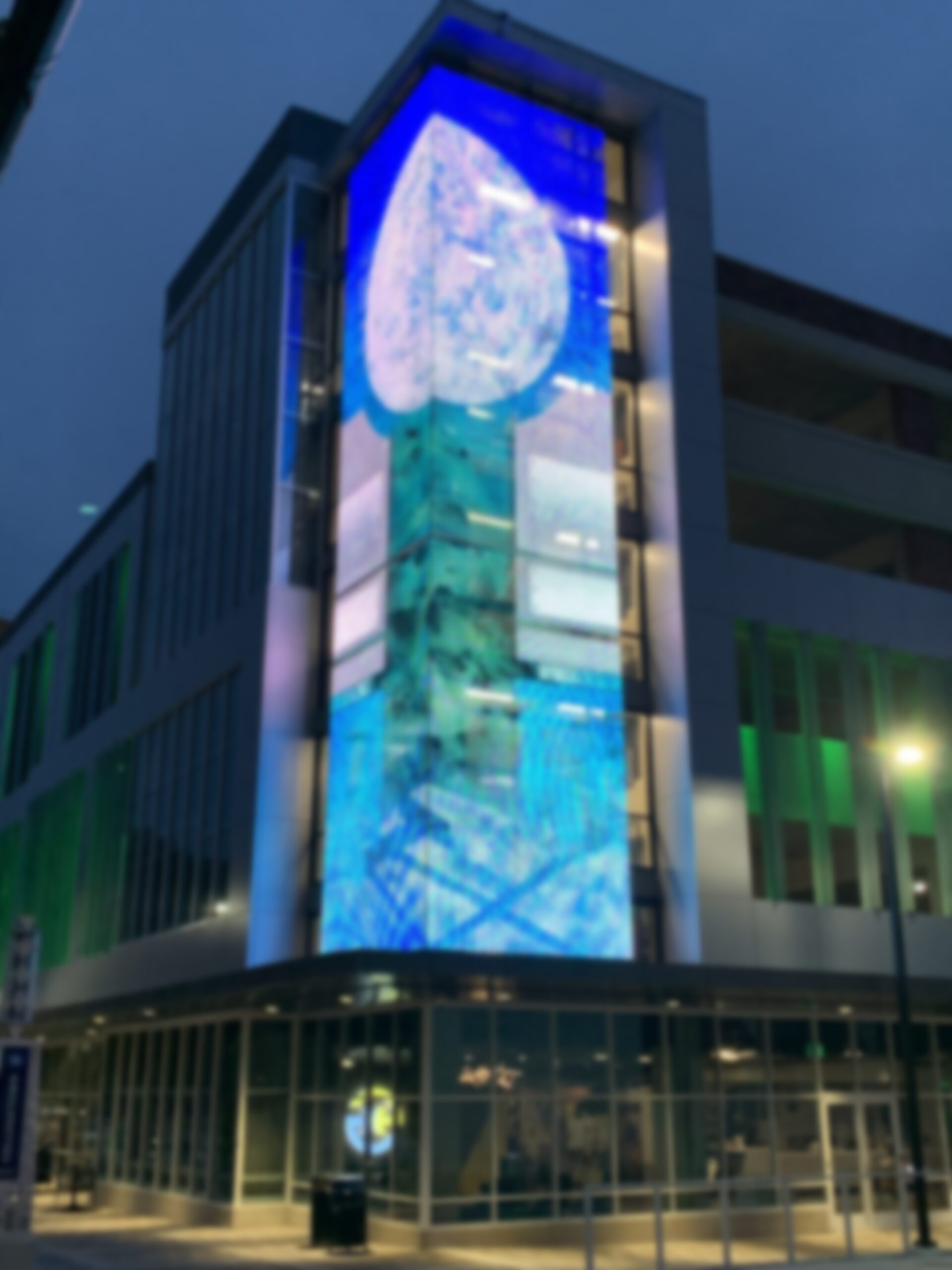 New Mesh LED On UK Campus Cycles Between Public Art And Messaging