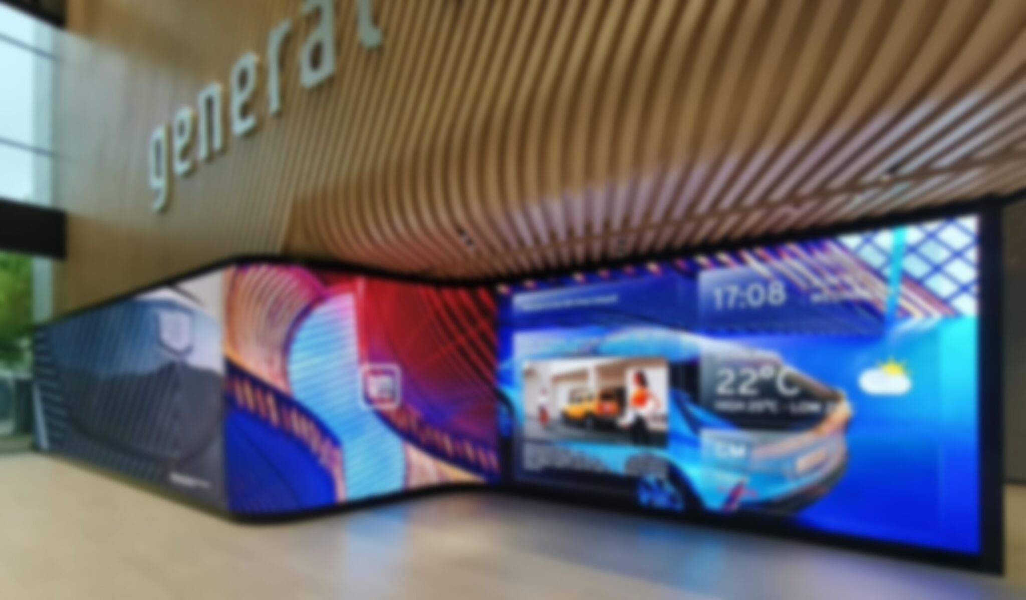 GM China HQ Uses Big Absen LED Walls To Greet, Inform Staff And Visitors