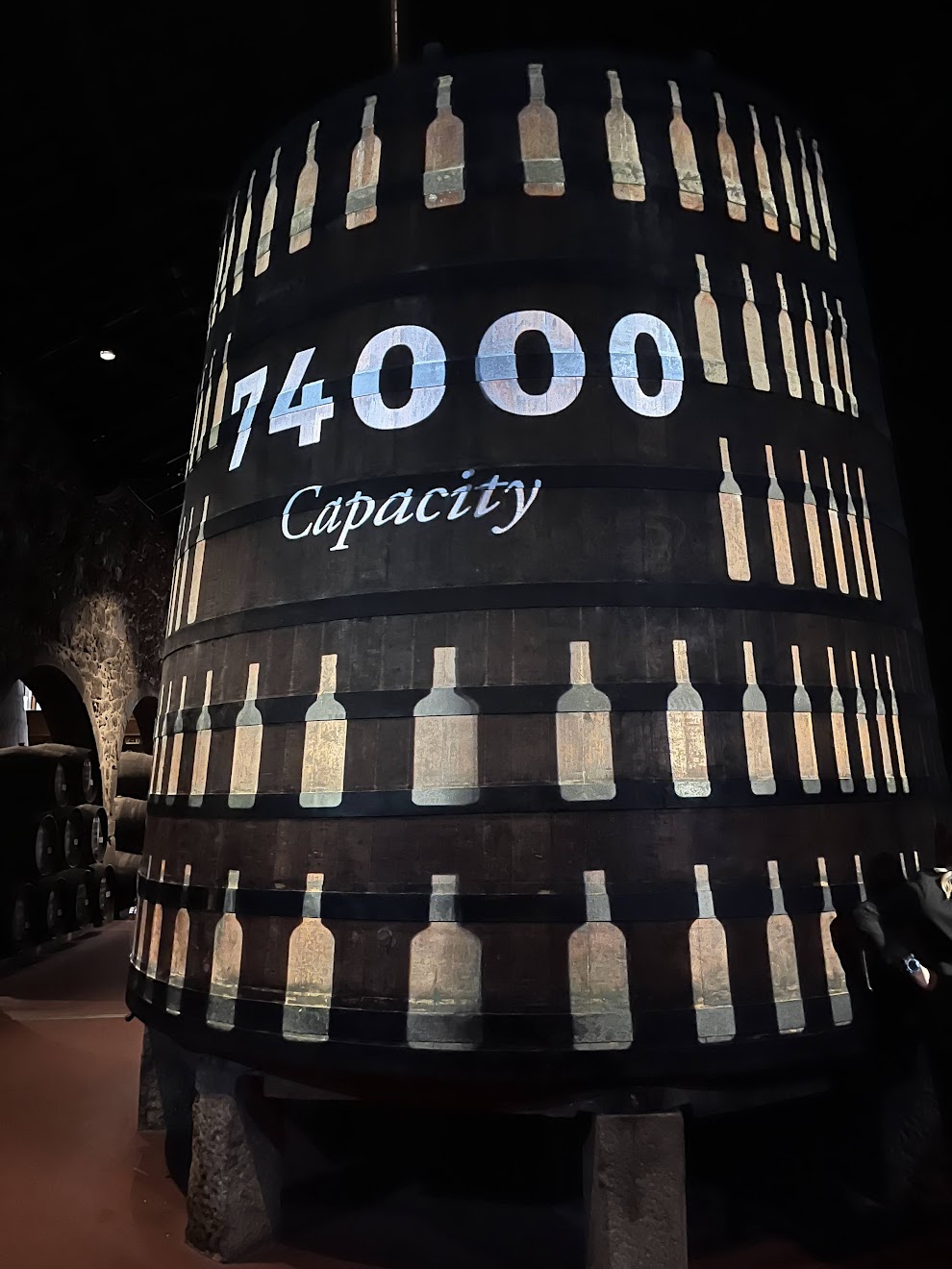 Projection Used To Explain Port Wine Production On Giant Barrels