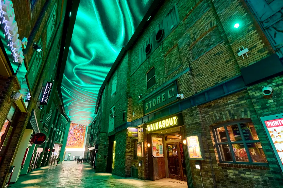 That Vast Digital Canopy In A Refurbished Manchester Leisure Complex Has Switched On