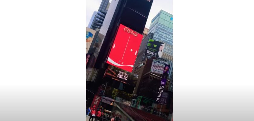 Square Pong Quick Video: Here’s That Pong Game On Coca-Cola’s Times Square LED ...