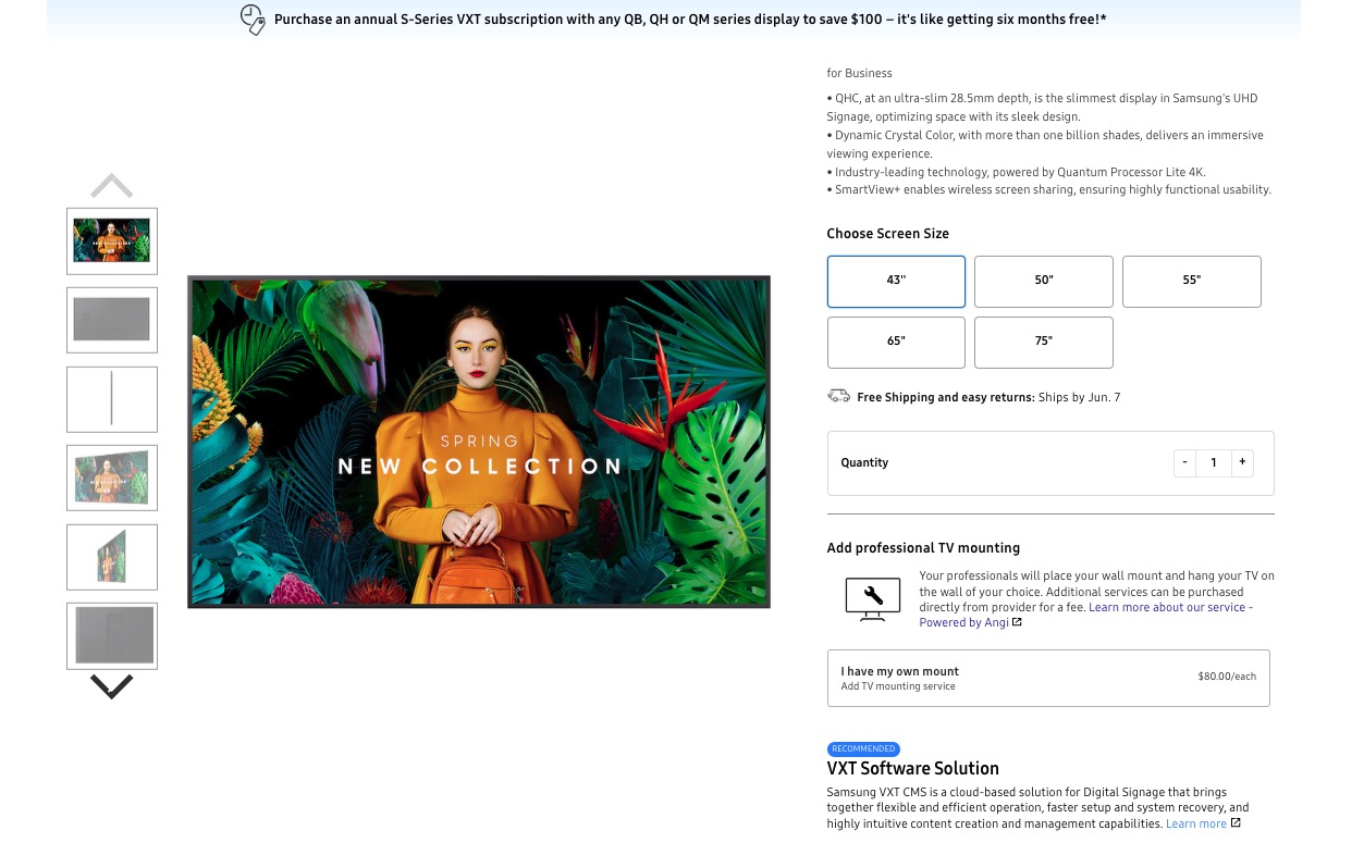 Samsung Now Clearly Selling Its VXT CMS And Related Services Against Rest Of Digital Signage Software Ecosystem