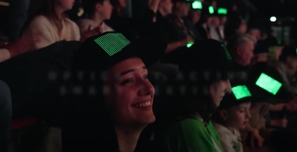 Swiss Startup Tests LED-Fronted Ball Caps That Turn A Crowd Into An Aggregated Sign