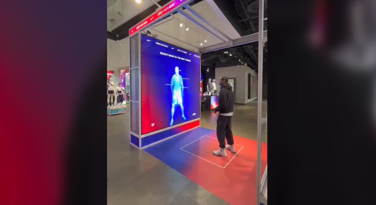 Big Nike Stores In Europe Use Gesture-Sensing LED Walls To Market High-Tech Apparel Line