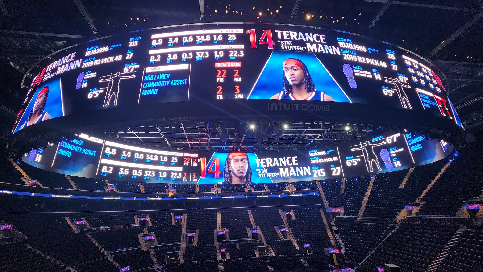Preview: Intuit Dome Provides First Look At The 38,000 Sq. Ft. Halo Display Suspended Over Arena Floor
