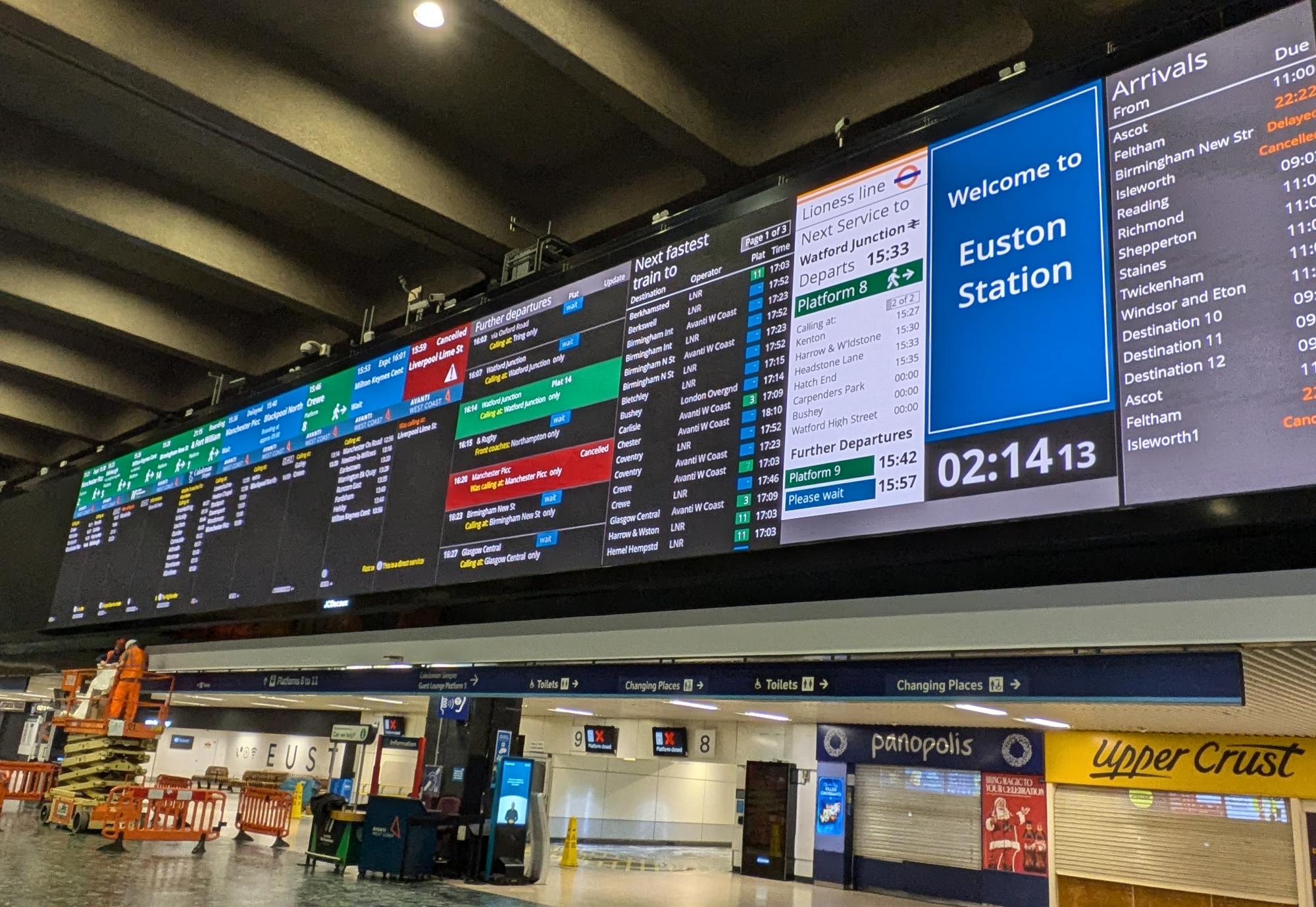 Europe’s Largest Indoor Billboard Now Just A Very Large Passenger Information Display