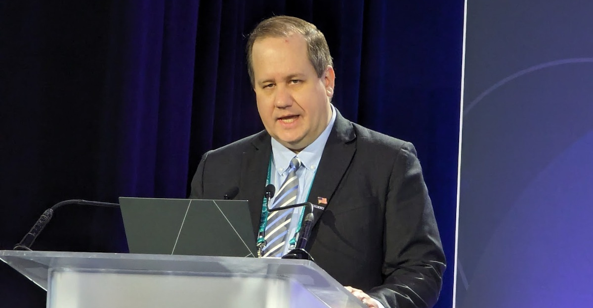 Stratacache CEO Chris Riegel at NRF (Image: invidis)