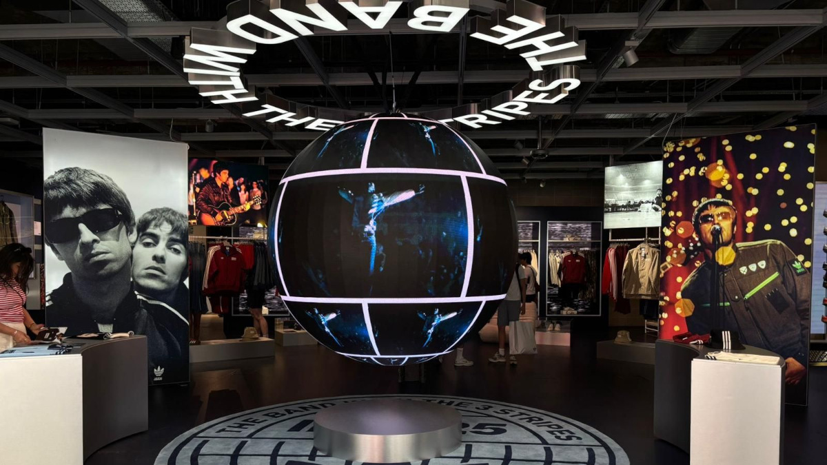 Adidas x Oasis collaboration in London flagship store (Image: UNIFY VSN)