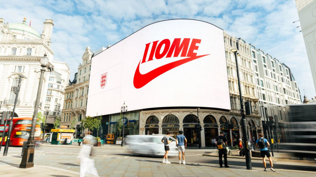 Nike campaign on Piccadilly Lights (Picture: Piccadilly Lights/Ocean)