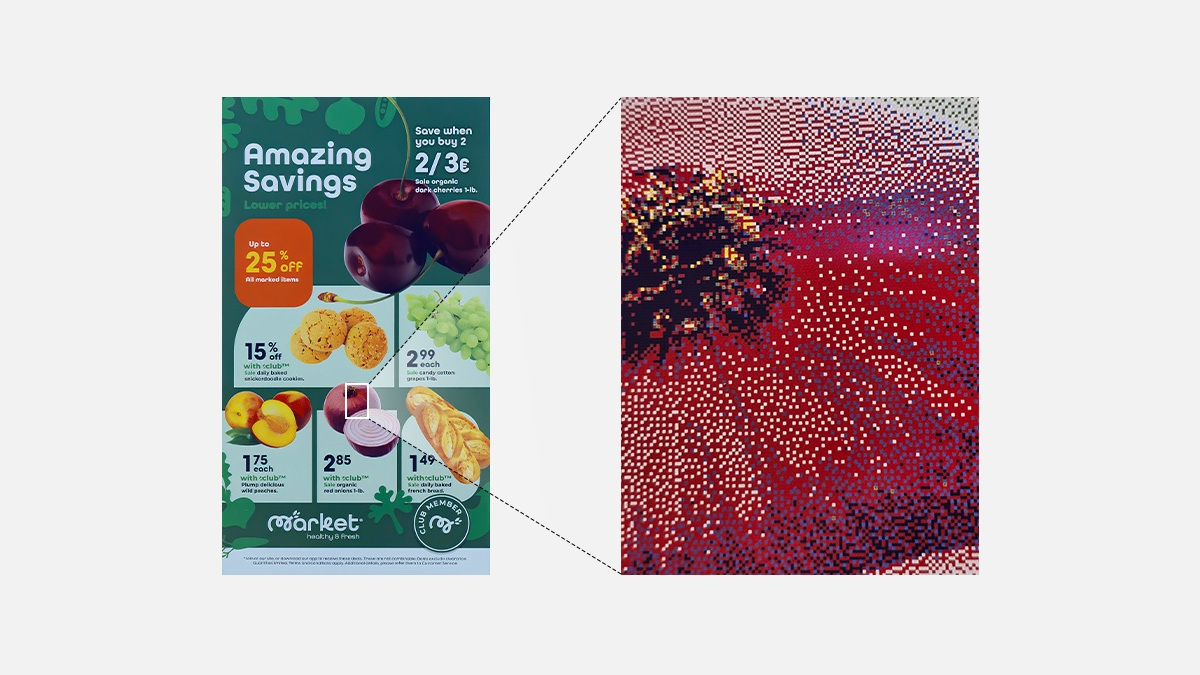 The color imaging algorithm of Samsung's EDMX e-paper display (Image: Samsung)