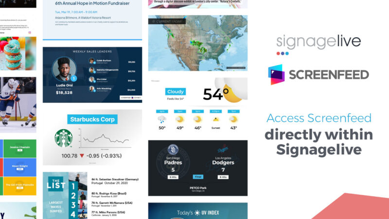 Screenfeed content services are now integrated into Signagelive. (Image: Signagelive)