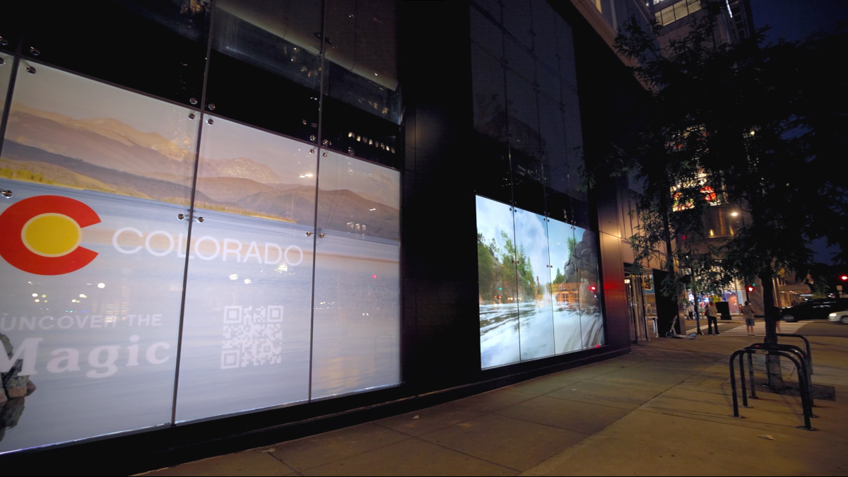 Colorado Tourism is using DooH to draw visitors to the Rocky Mountain state (Image: Visual Feeder).