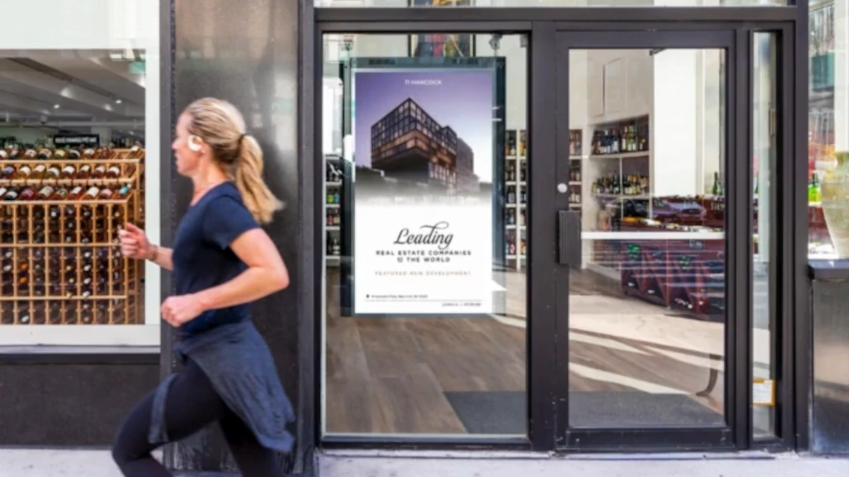 Smartify display at a real estate brokerage window (Photo: Smartify Media)