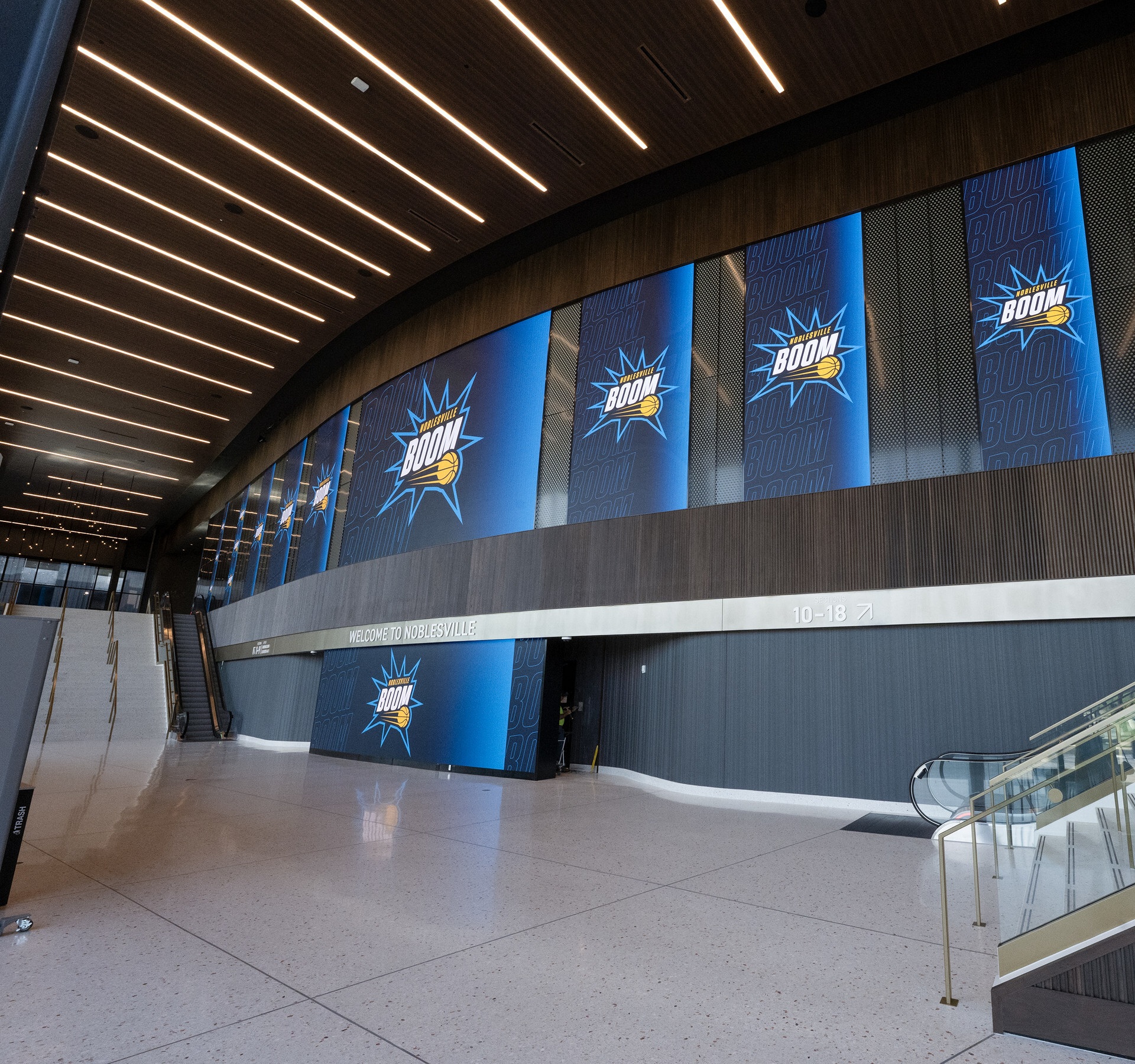 New LED displays for the entrance of The Arena at Innovation Mile.