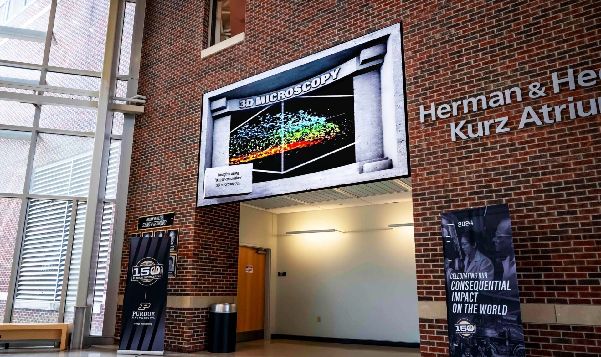 Purdue Honors Engineering Legacy With Immersive LED Video Wall - Purdue University LED Wall Purdue University LED Wall