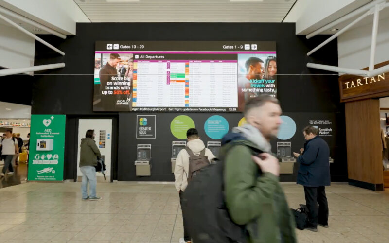 LED wall at Edinburgh Airport (Image: Absen)