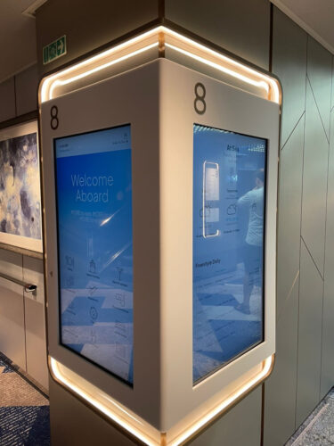 Screens in Norwegian Cruiseline ships (Image: Poppulo)