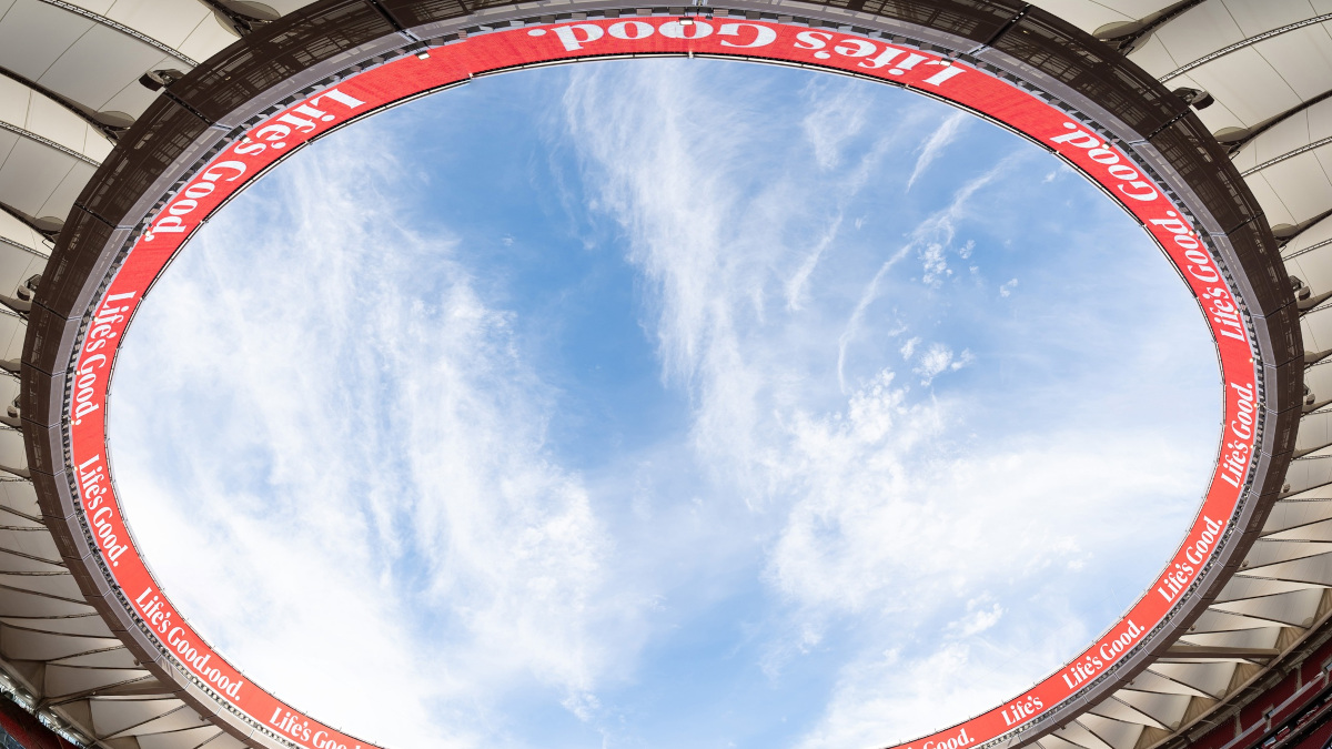 New mesh LED for Madrid's Estadio Metropolitano (Image: LG)