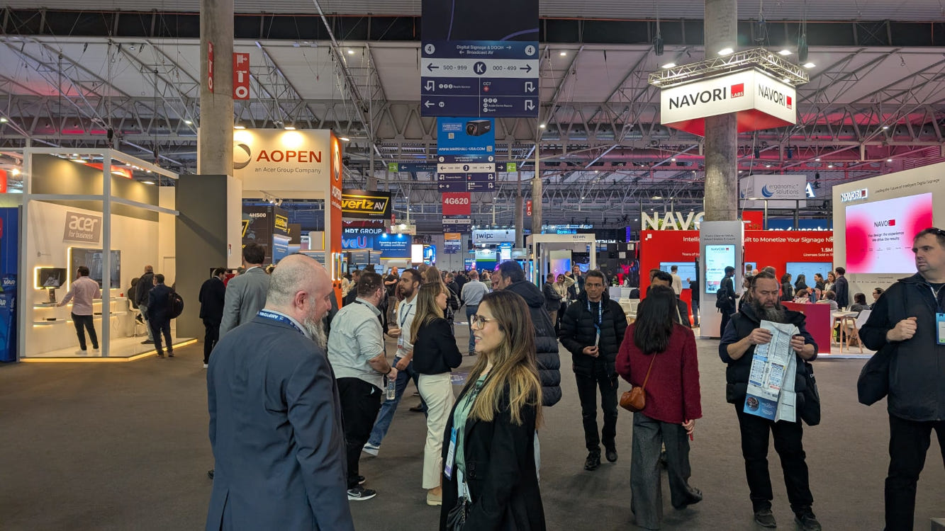 Digital signage exhibitors at ISE 2026 (Image: Sixteen:Nine)