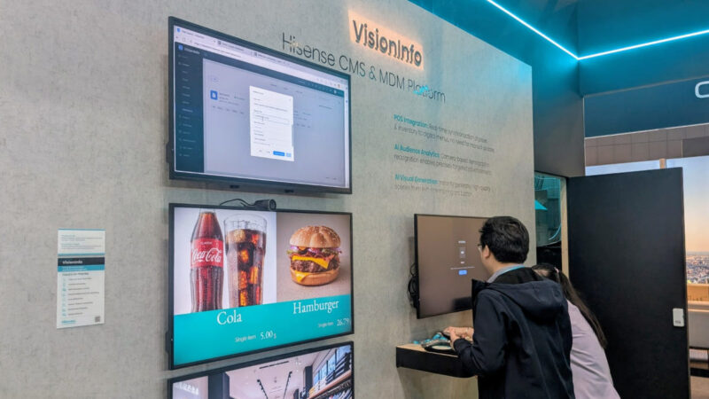 Hisense' Vision Info CMS Software on display at ISE (Image: Sixteen:Nine)