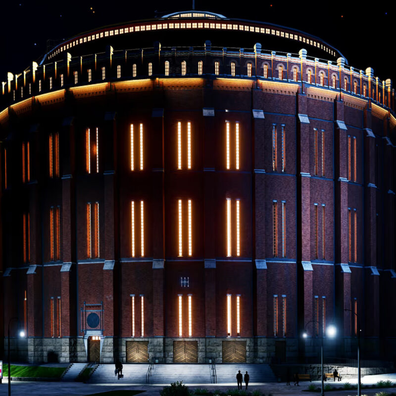 Stockholm's old gas tower will continuw to shape the cityscape - and the city's cultural scene. (Image: Cirkus Venues AB)