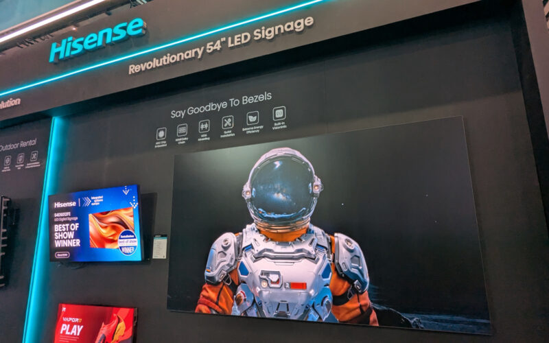 The new Hisense 54 inch LED panel (Image: Sixteen:Nine)