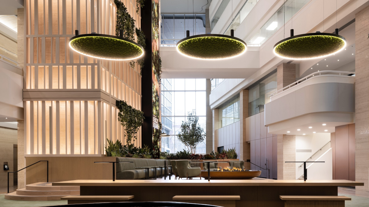 90-Foot LED Art Screen Anchors Renovated Atrium Lobby In Toronto Office Tower (Image: GWL Realty Advisors)
